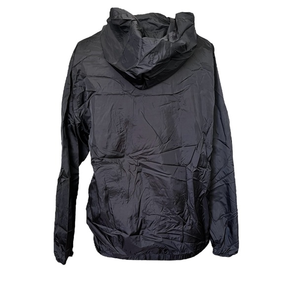 Brandy Melville Black USA flag Lightweight Hooded Windbreaker size Medium 20x23 - Picture 2 of 7